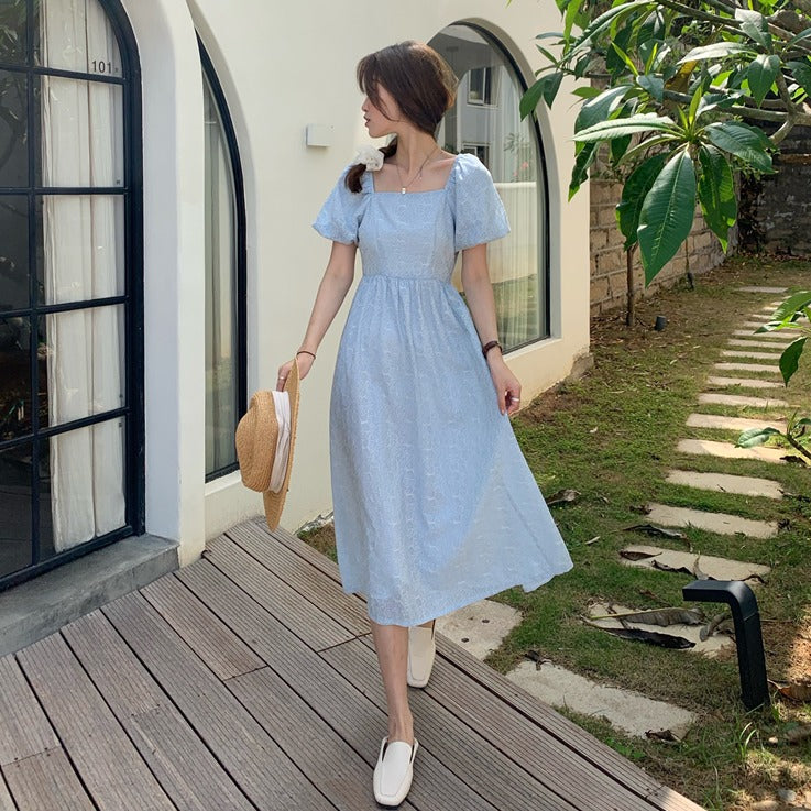 パフスリーブの花柄ワンピース♡ S1511