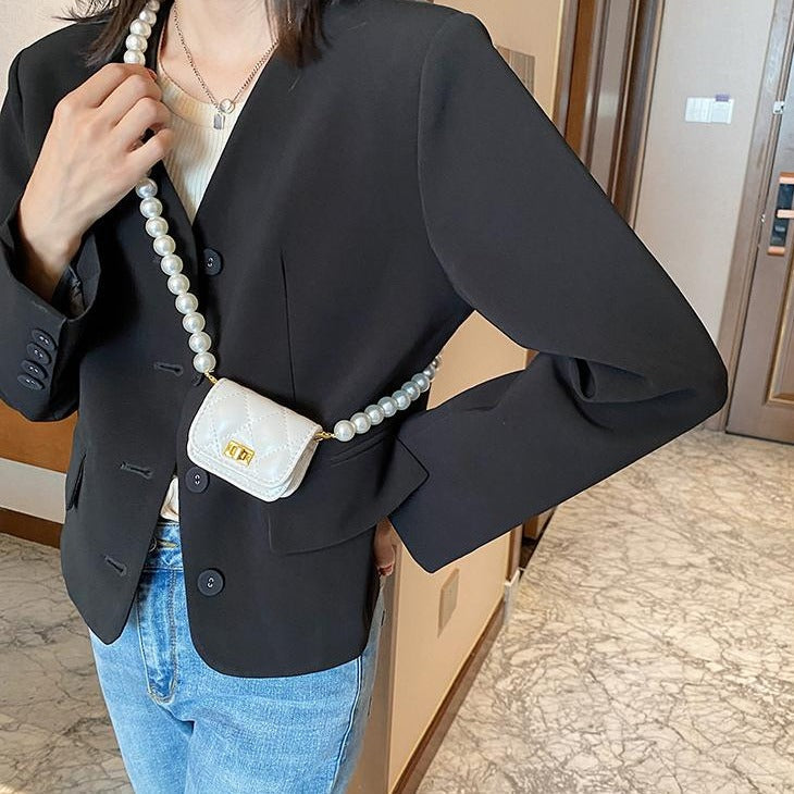 パールチェーンミニウォレット♡華やかアクセサリー感覚 S2558