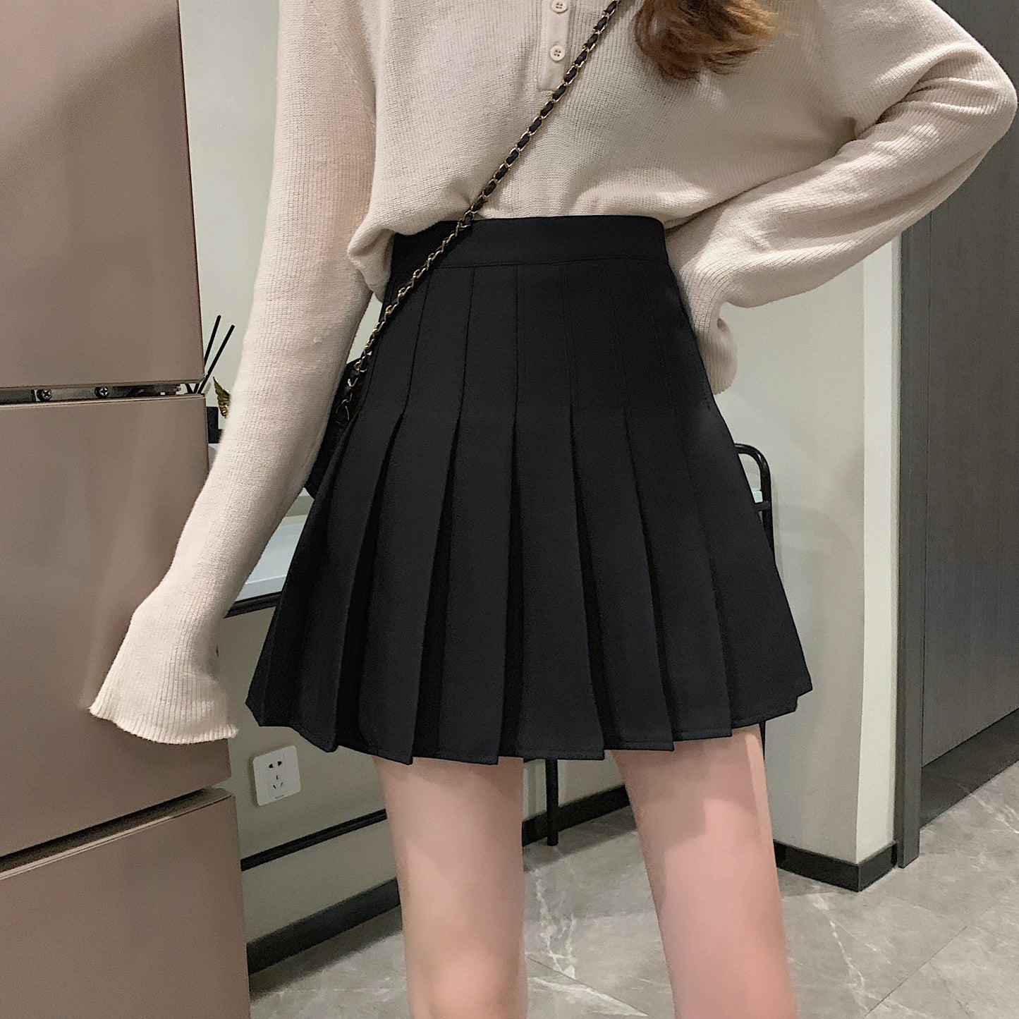 ウール風ベーシックプリーツミニスカート♡ S1952