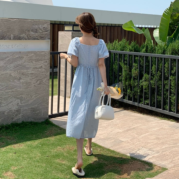 パフスリーブの花柄ワンピース♡ S1511
