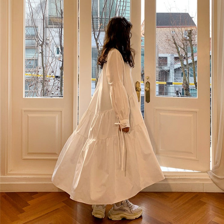 ベルト付きアシメティアードワンピース♡トレンドシルエット S1672