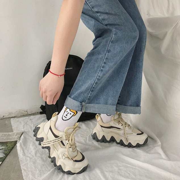 ダッドスニーカー シンプルで脚長効果抜群 S2785