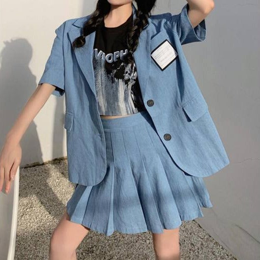 デニムジャケットセットアップでラクおしゃれ♡ S1548