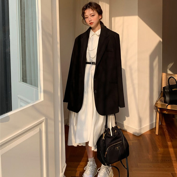 ベルト付きアシメティアードワンピース♡トレンドシルエット S1672