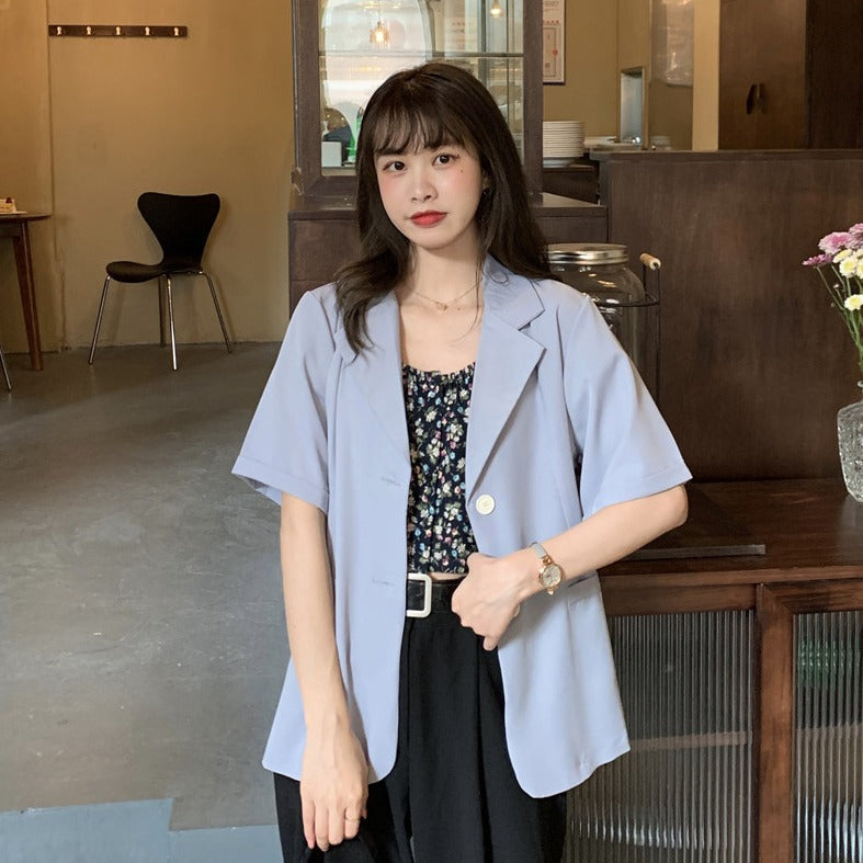 7色展開の半袖シングルジャケット♡ S1640