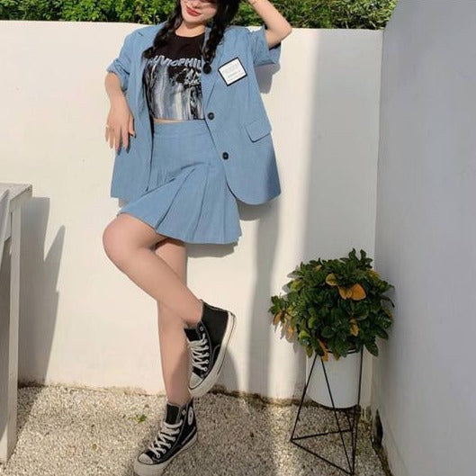 デニムジャケットセットアップでラクおしゃれ♡ S1548