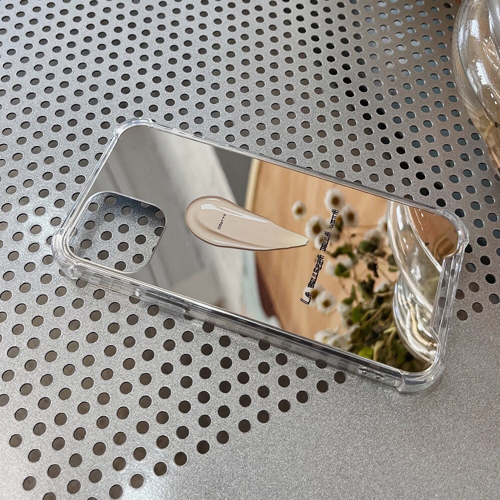 ミラーにクリーム♡iPhoneケース かわいいデザイン S2700