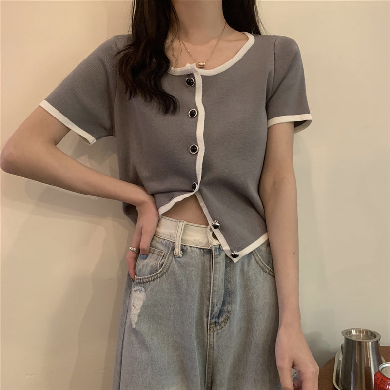 パイピングデザインのカーディガン♡ S1555