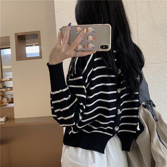 バックボタンボーダーニット♡ゆるっとかわいいニット S2618