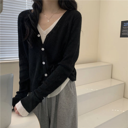カラフルフェイクレイヤードトップス 細見えデザイン♡ S2597
