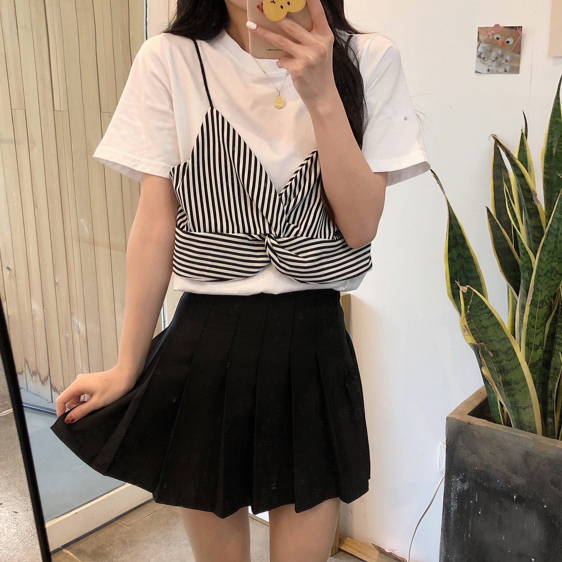 フェイクツーピースTシャツ♡ゆるふわ着こなし S1498