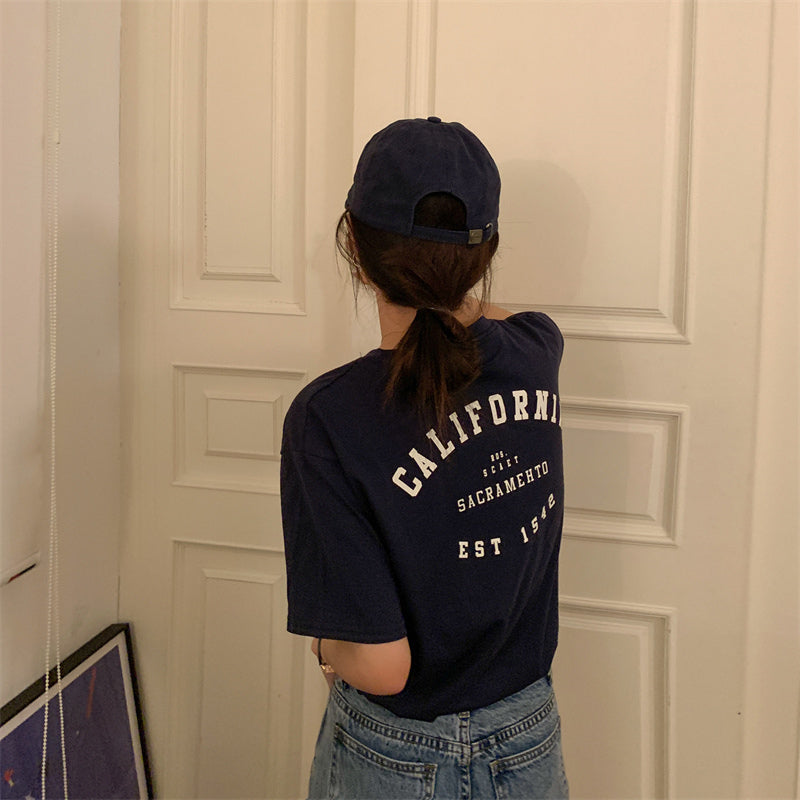 カリフォルニア バックレター Tシャツ 夏の定番アイテム S1682