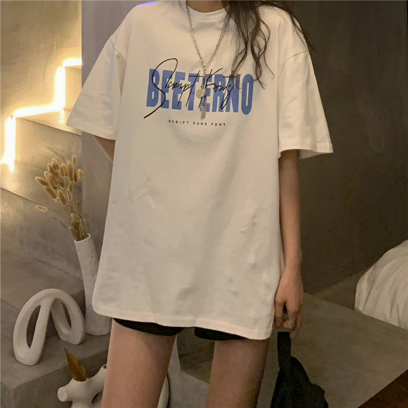 デザインロゴTシャツ カジュアルで可愛い一枚 S1533