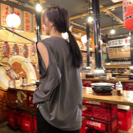 肩出しカットソーT ワンサイズ ゆるふわ素材 S2652