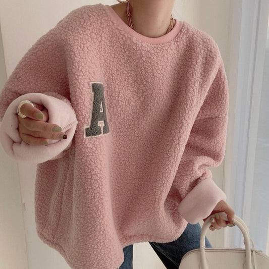 アルファベットボアTシャツ♡ゆるシルエットでおしゃれ S1142