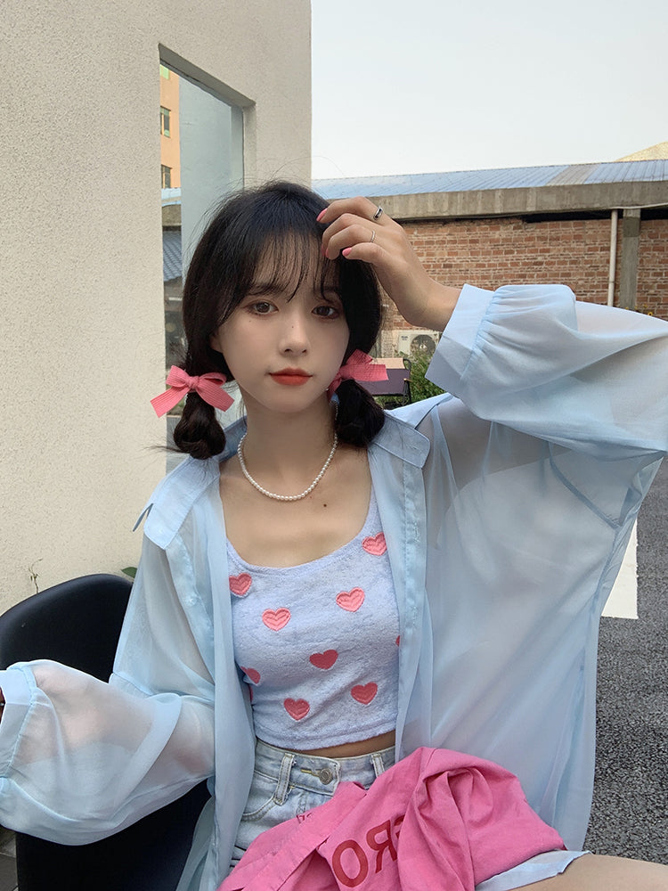 カラバリシアーシャツ♡大人可愛いデザイン S1586