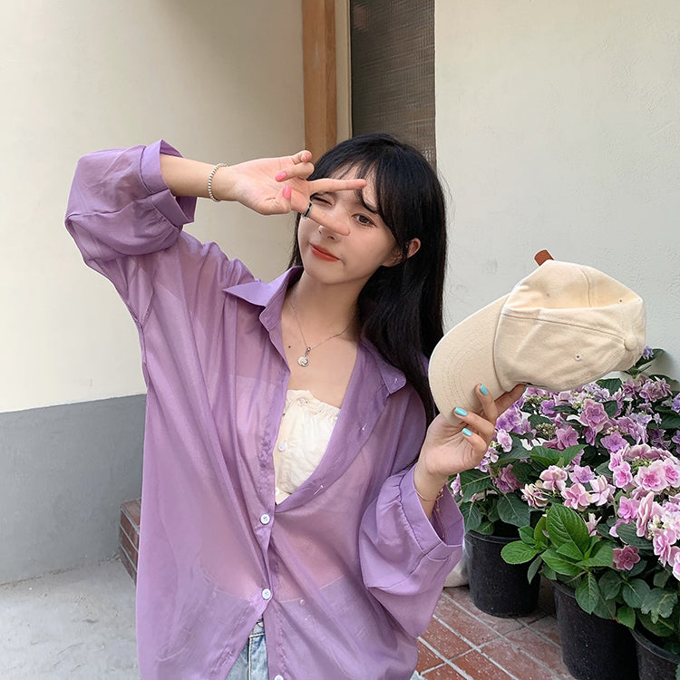 カラバリシアーシャツ♡大人可愛いデザイン S1586