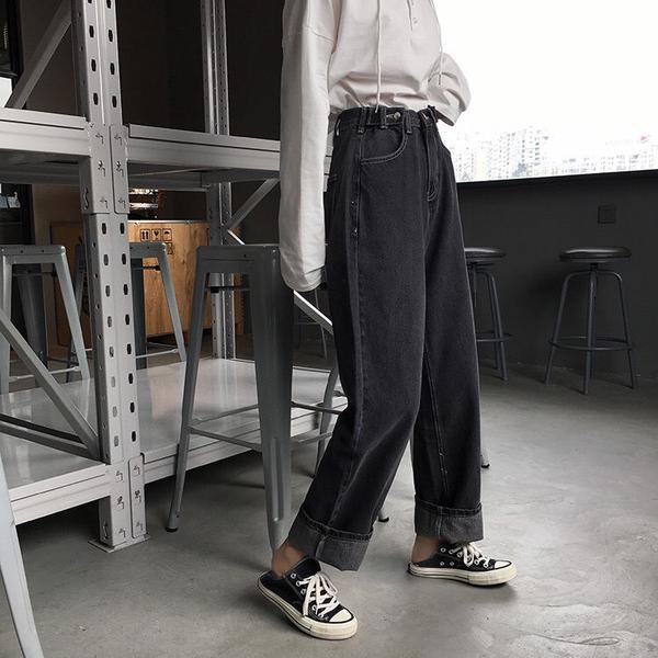 レトロなハイウエストデニムパンツ S2832