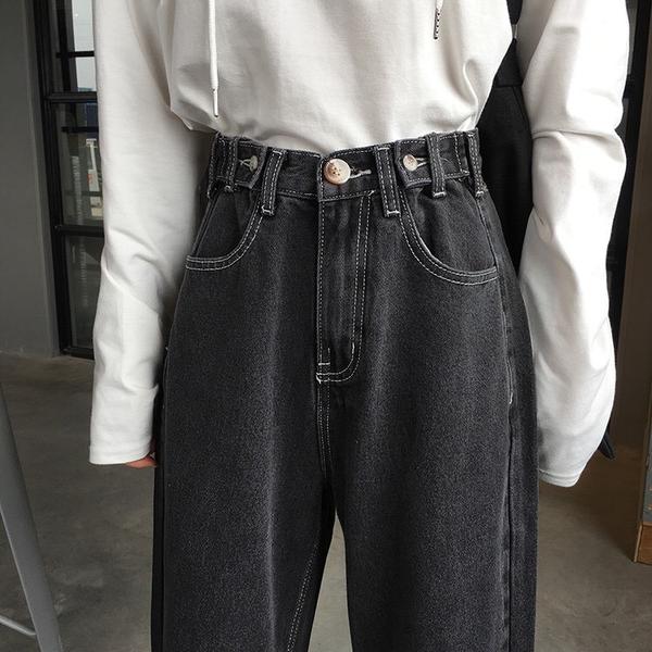 レトロなハイウエストデニムパンツ S2832
