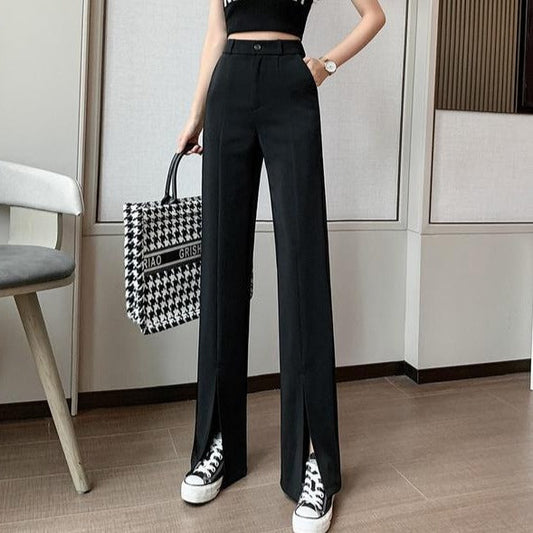 ハイウエストセンタースリットパンツ♡大人可愛いデザイン S2745
