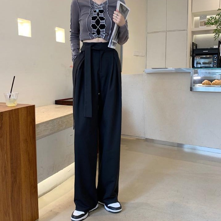 ハイウエストワイドパンツ ゆったりシルエット S2669
