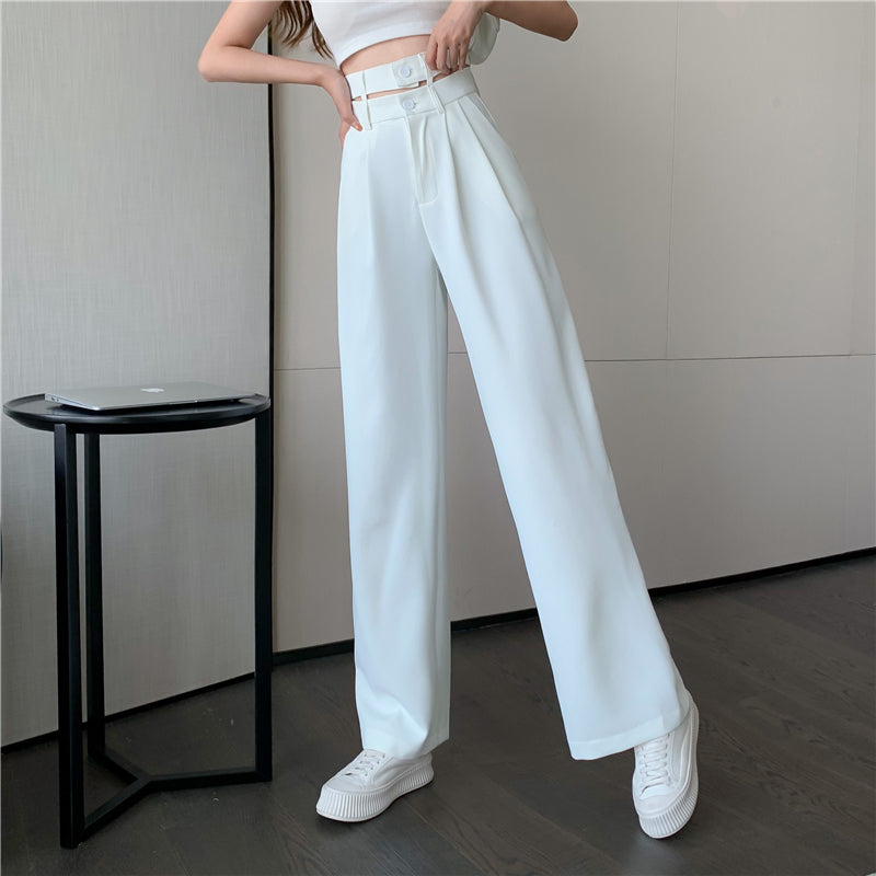 ウエストデザインストレートパンツ♡大人可愛いシルエット S2690