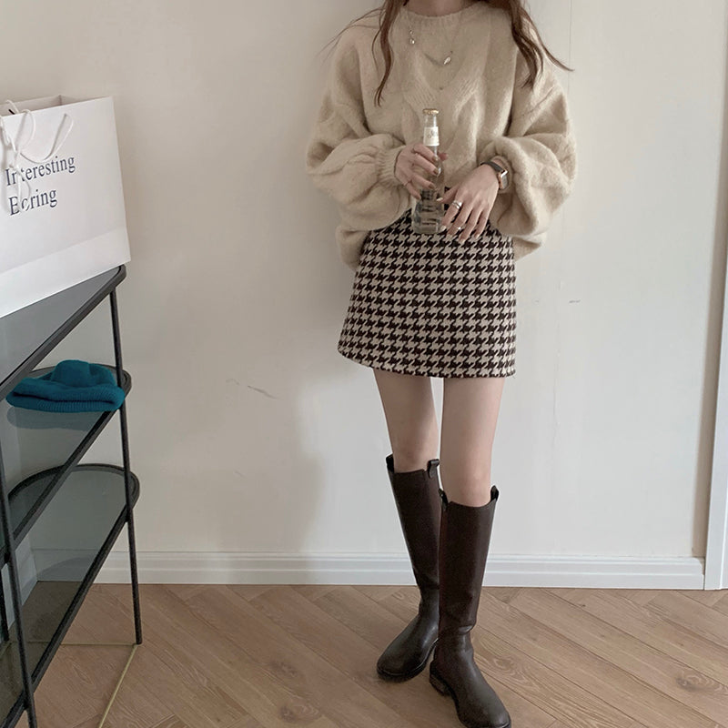千鳥格子ミニスカート♡可愛いチェックで大人可愛いコーデに S2021