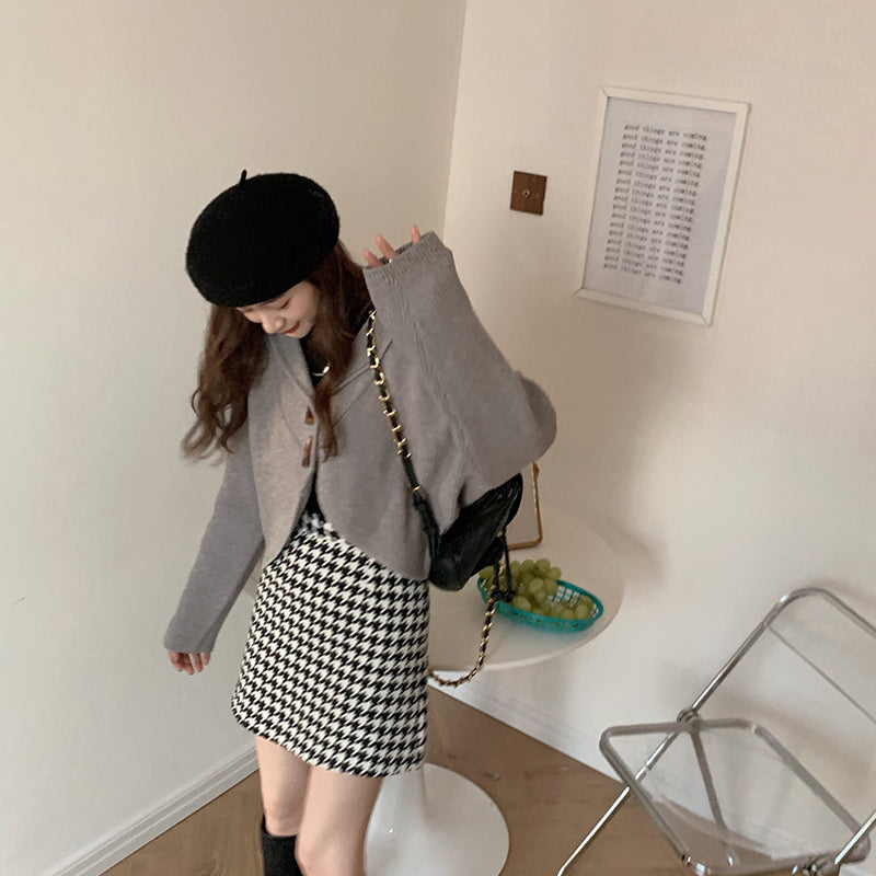千鳥格子ミニスカート♡可愛いチェックで大人可愛いコーデに S2021