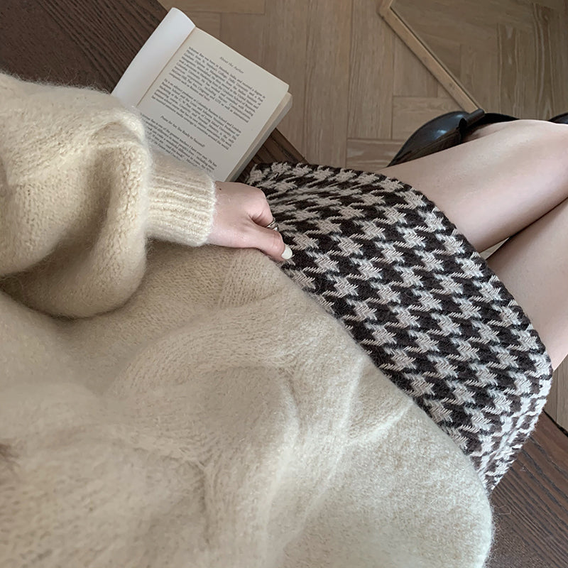 千鳥格子ミニスカート♡可愛いチェックで大人可愛いコーデに S2021