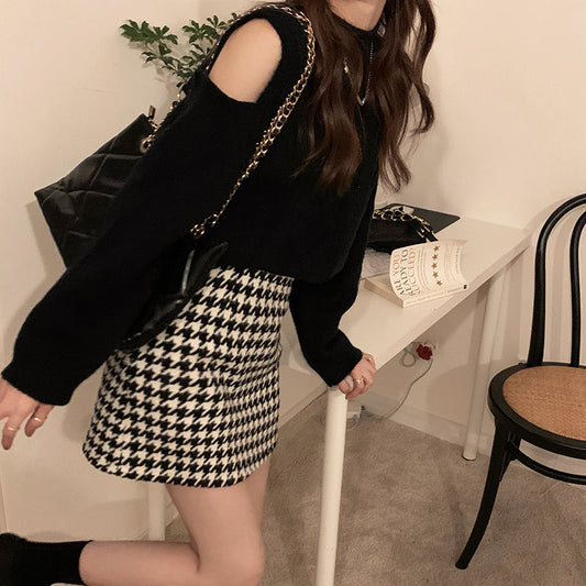 千鳥格子ミニスカート♡可愛いチェックで大人可愛いコーデに S2021