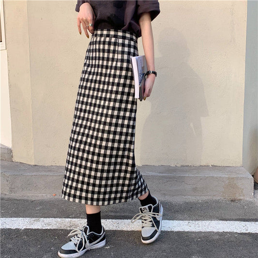 モノトーンチェックスカート シンプルで大人可愛い S1724