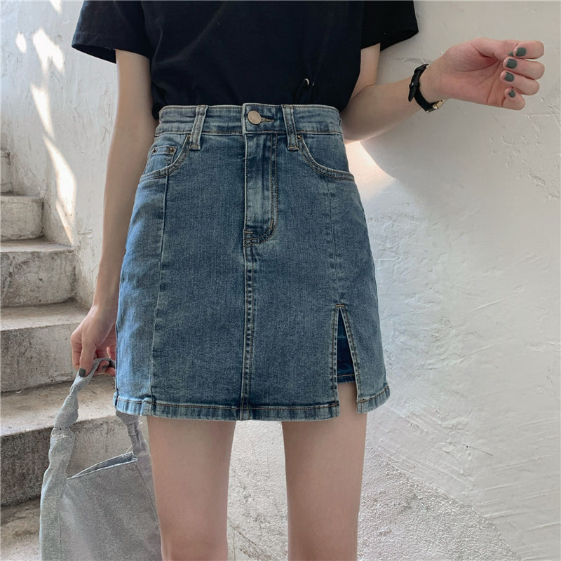 ハイウエストスリットデニムスカート♡ S2812