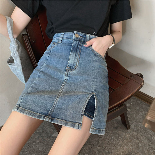 ハイウエストスリットデニムスカート♡ S2812