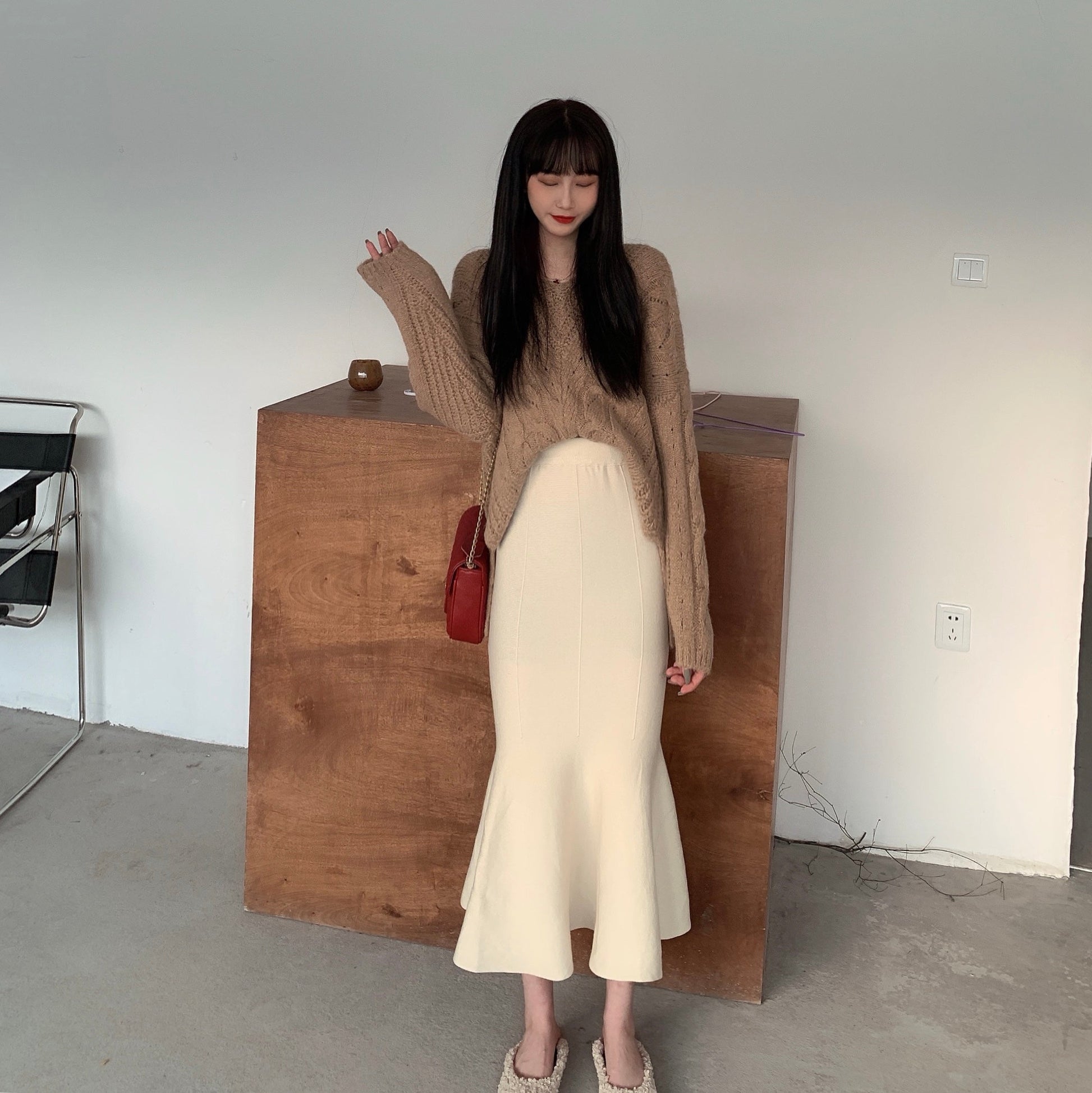 シンプルモノトーンマーメイドスカート♡大人可愛い S2656
