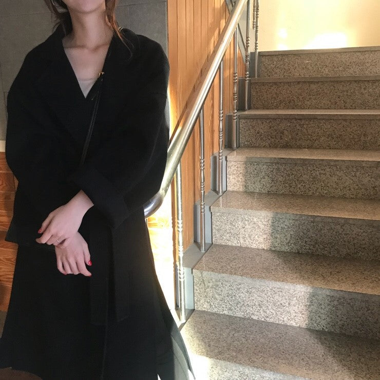 ウールブレンドロングコート♡大人スタイリッシュに着こなせる S1143
