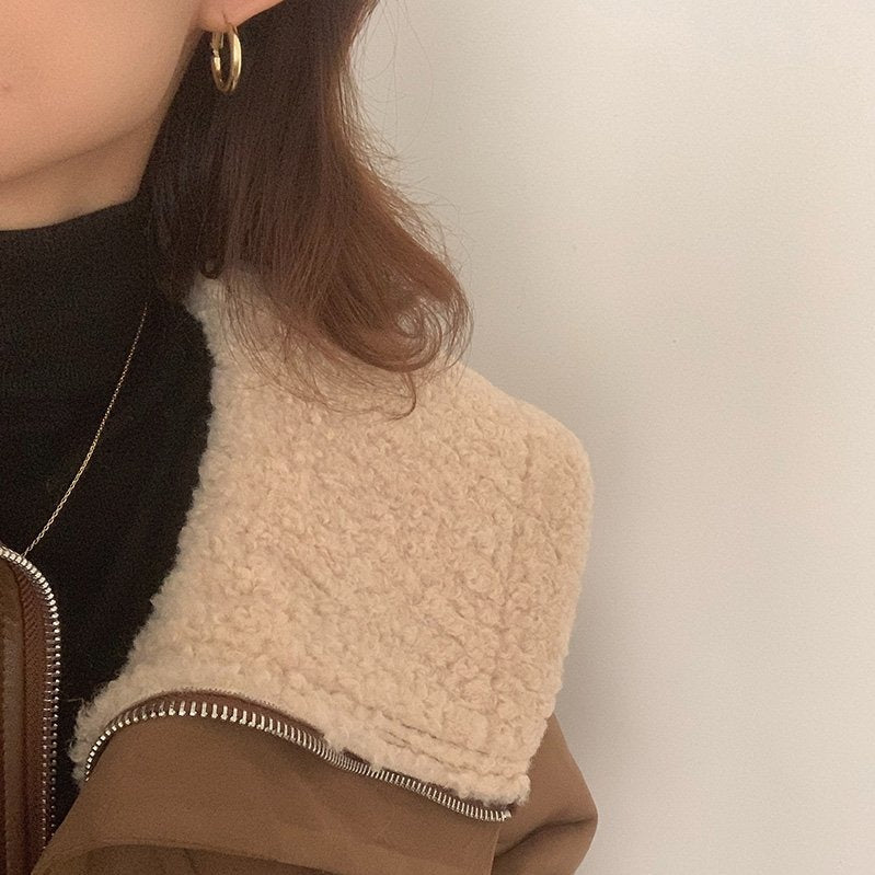 ビッグシルエット ボアジャケット カラフルで大人可愛い♡ S1089