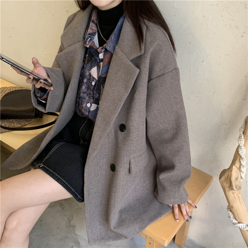 オーバーサイズミディ丈チェスターコート♡ゆったり大人可愛い S1140
