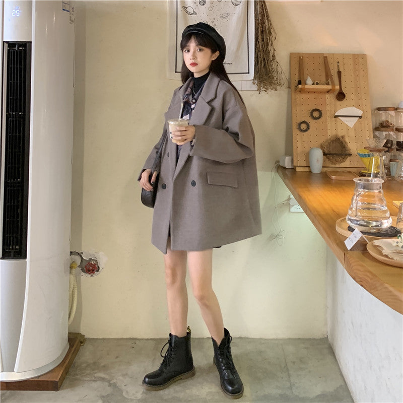 オーバーサイズミディ丈チェスターコート♡ゆったり大人可愛い S1140