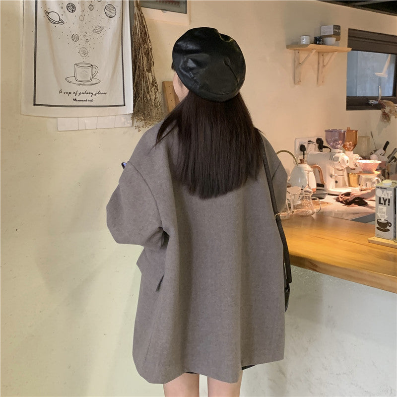 オーバーサイズミディ丈チェスターコート♡ゆったり大人可愛い S1140