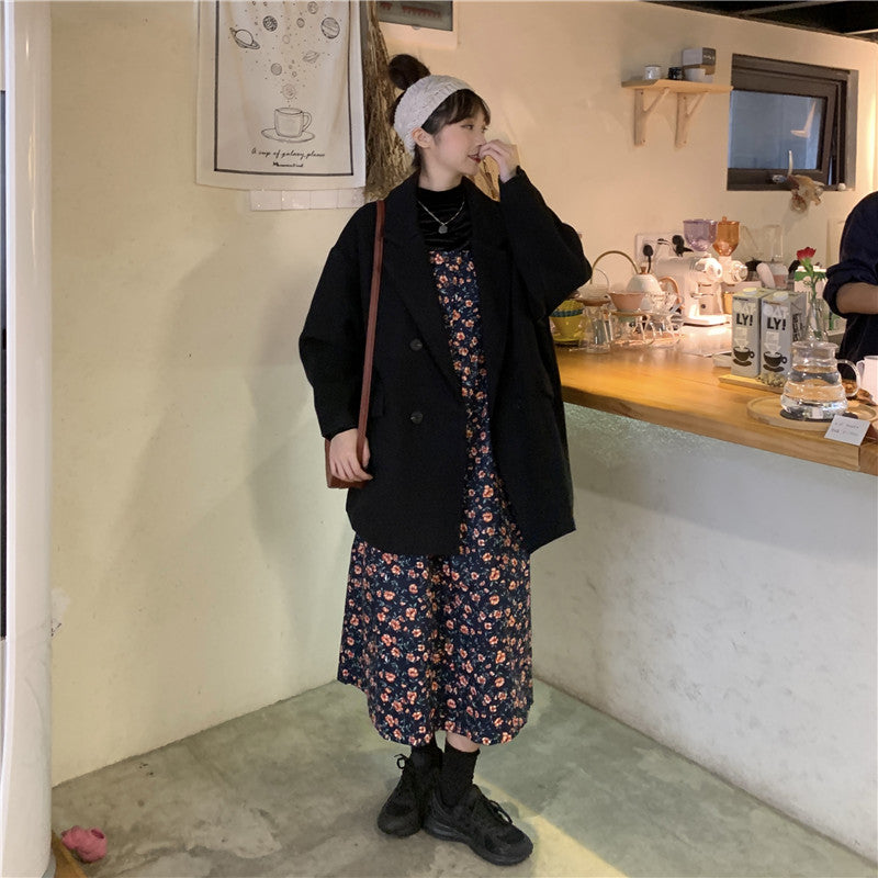 オーバーサイズミディ丈チェスターコート♡ゆったり大人可愛い S1140