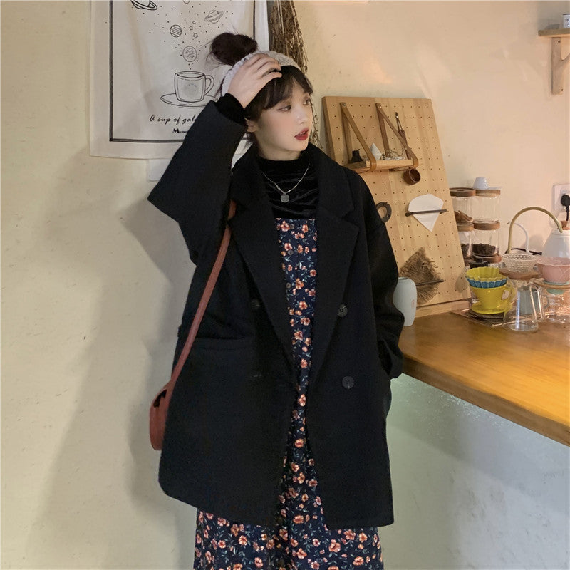 オーバーサイズミディ丈チェスターコート♡ゆったり大人可愛い S1140