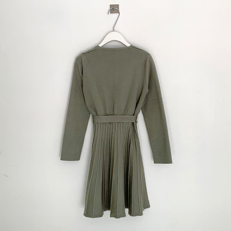 カシュクールニットワンピース♡大人可愛いワンピ S1152
