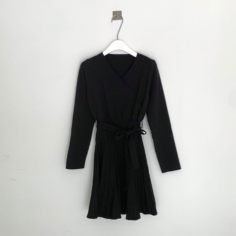 カシュクールニットワンピース♡大人可愛いワンピ S1152