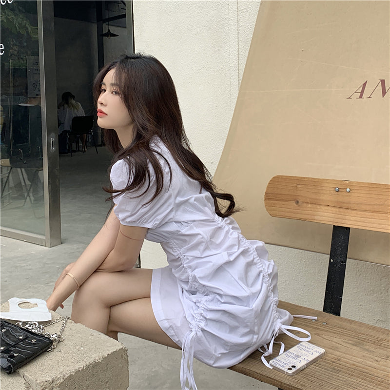 パフスリーブのタイトワンピース♡大人可愛いデザイン S1499