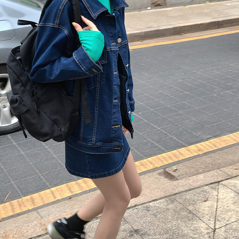 デニムセットアップ♡シンプルでこなれ感抜群 S2810