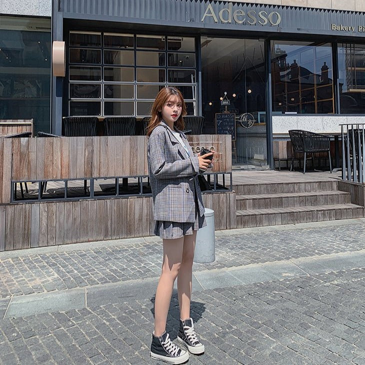 大人可愛いチェックセットアップ♡ S2568
