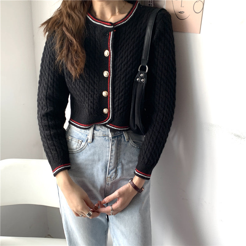 レトロなクロップドカーディガン♡大人可愛い着こなし S1716