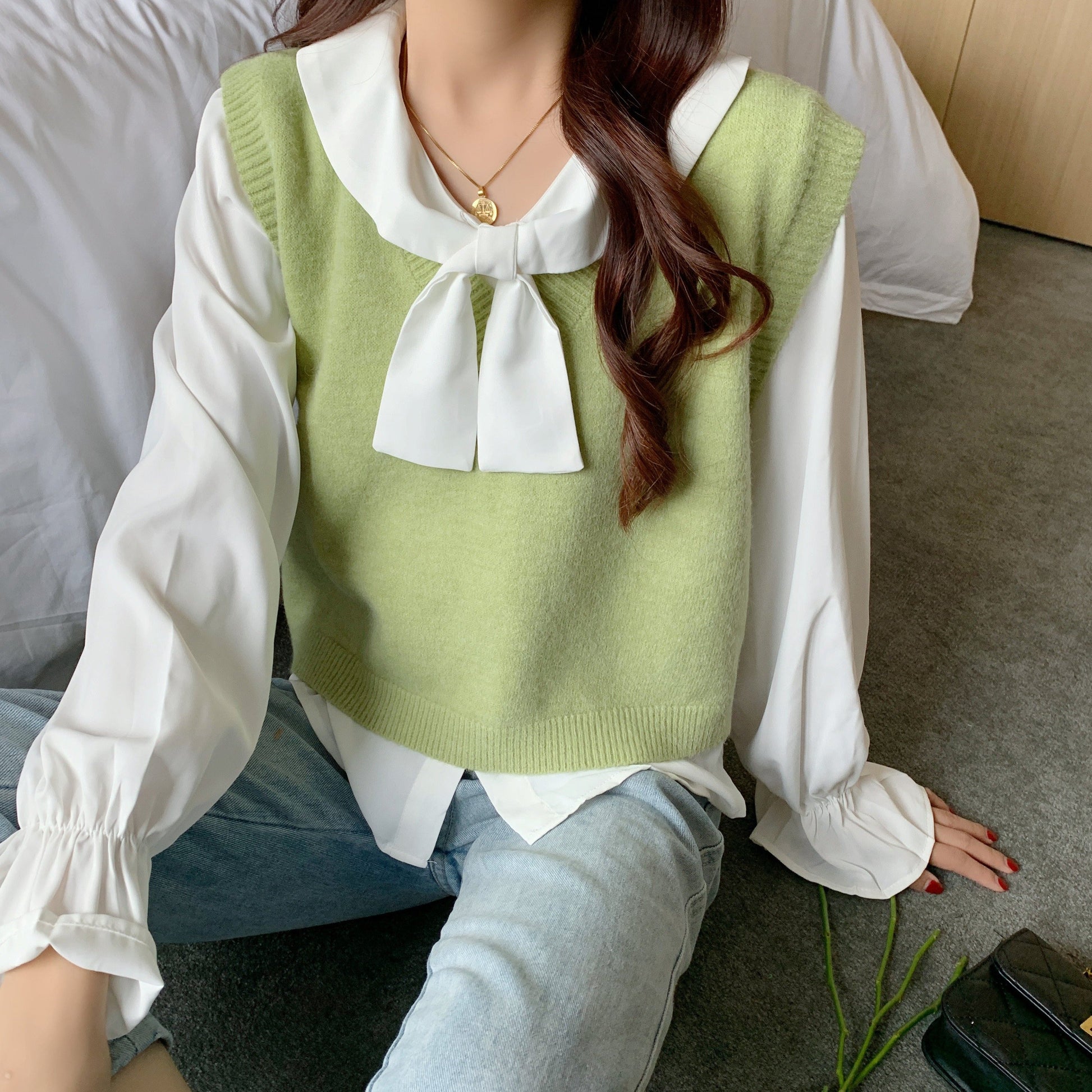ふんわりタッチのベスト♡ S2632