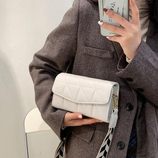キャンバスベルトキルトミニバッグ♡オシャレ斜めキルト S2675