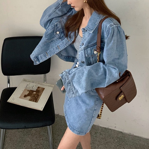 カジュアルデニムセットアップ♡シンプルで大人可愛い S2836